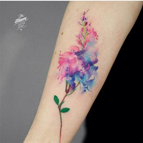 tattoo flower watercolor